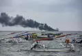 Kapal Tanker MT Christian Terbakar di Ampenan