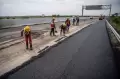 Jelang Arus Mudik Lebaran 2023, Perbaikan Jalan Tol Kayu Agung-Palembang Dikebut
