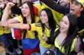 Cantik Merona, Suporter Kolombia Bikin Semangat Membara