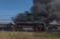 Bus Pariwisata Terbakar di Jalan Solo-Yogyakarta