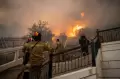 Bertaruh Nyawa! Begini Potret Perjuangan Petugas Damkar dan Relawan Atasi Kebakaran Hutan di Athena