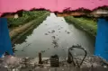 Air Kanal Banjir Timur Surut Terdampak Musim Kemarau