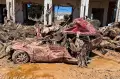 Mobil-mobil Tersapu Banjir Bandang Libya, Hancur Bergelimpangan