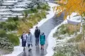 Hari Pertama Salju Turun di Moskow Rusia, Suasana Jadi Syahdu