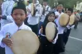 Ribuan Penabuh Rebana Meriahkan Pawai Kauman Kampung Quran di Semarang