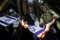 Aksi Bela Palestina di Kairo, Demonstran Bakar dan Injak Bendera Israel