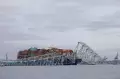 Penampakan Kapal Kargo Dali Tabrak Jembatan Baltimore di Amerika Serikat