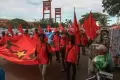 Potret Aksi Buruh Peringati May Day di Palembang