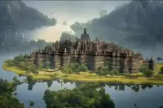 Dibangun Dinasti Sailendra dan Ditemukan Adipati Yogyakarta Tan Jin Sing, Begini Kemegahan Candi Borobudur Hasil Pencitaraan AI