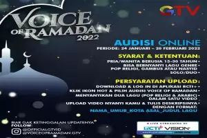 Akhi & Ukhti Wajib Ikutan! Audisi Online Voice of Ramadan 2022 Sudah Dibuka, Total Hadiah Puluhan Juta Rupiah