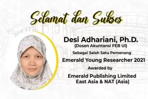 Dosen UI Jadi Satu-satunya Peneliti Indonesia Raih Penghargaan EYRA 2021
