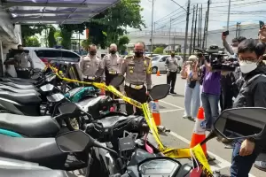 Ditlantas Polda Metro Jaya Amankan Puluhan Sepeda Motor Terkait Balap Liar di Sudirman