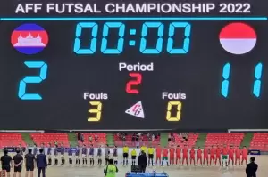 Hasil Piala AFF Futsal 2022: Lumat Kamboja, Indonesia Lolos ke Semifinal!