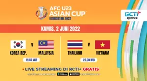 Jadwal Live Streaming AFC U-23 Asian Cup 2022 di RCTI Plus: Korea Selatan vs Malaysia dan Thailand vs Vietnam