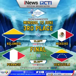 Live di iNews! Hari Ini, Final Toulon Tournament 2022: Prancis vs Venezuela