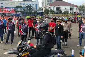 Sambut HUT Polri, Puluhan Anggota Lantas Polda Metro Jaya Adu Ketangkasan Bermotor
