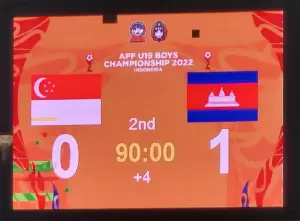 Hasil Piala AFF U-19 2022: Singapura Tersengat Gol Cepat Kamboja