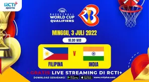 LIVE di iNews! Saksikan Timnas Basket Filipina vs India di FIBA World Cup 2023 Qualifiers