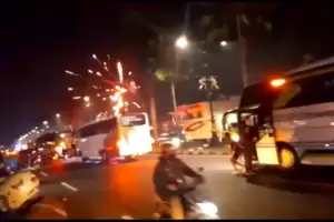 Bus Suporter PSS Sleman Dilempari Batu di Cibinong, Sejumlah Penumpang Luka-luka
