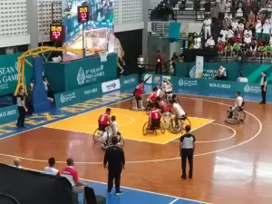 Tim Basket Kursi Roda 5x5 Putra Indonesia Kawinkan Medali Perunggu di ASEAN Para Games 2022