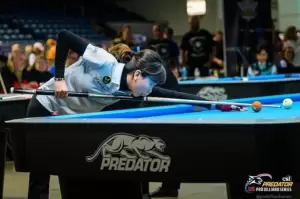 Silviana Lu Kalahkan Atlet Kanada, Masuk 16 Besar Predator Pro Billiard Series