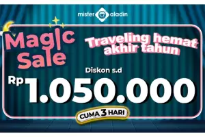 Cuma 3 Hari! Traveling Antitekor Diskon s.d Rp1.050.000 di Mister Aladin