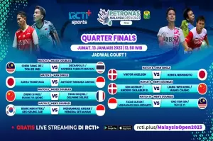 Link Live Streaming Malaysia Open 2023 di RCTI Plus, Jumat (13/1/2023)