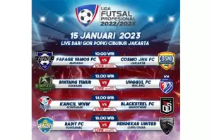 Jadwal Liga Futsal Profesional, Minggu (15/1/2023): Hadirkan 4 Laga Sengit!