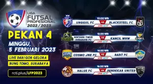 Link Live Streaming Liga Futsal Profesional, Minggu (5/2/2023): Gratis di RCTI Plus