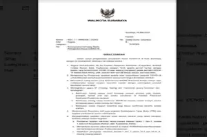 Ada Peningkatan Kasus, Wali Kota Surabaya Terbitkan SE Kewaspadaan Covid-19
