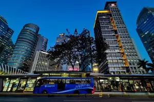 HUT Ke-496 Jakarta, Besok Tarif Bus Transjakarta Rp1