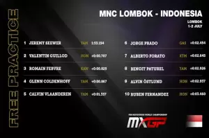 MNC MXGP Lombok 2023: Jeremy Seewer Tercepat di Latihan Bebas