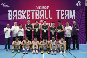 Dukung Talenta Atlet Basket, Binus University Luncurkan Student Athlete Scholarship