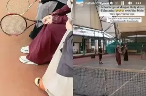 Main Tenis Pakai Gamis Tuai Pujian, Natasha Rizky: Itu Seru-seruan Aja