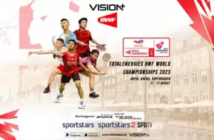 Dukung Perwakilan Indonesia Raih Juara, Nonton BWF World Championships 2023 Live di Vision+