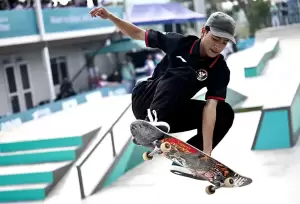 Atlet Skateboard Sanggoe Dharma Tanjung Tambah Koleksi Medali Perak Indonesia