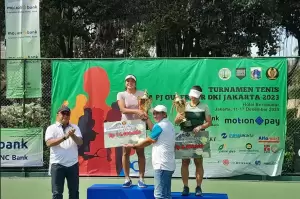 Jessy Priskila Rompies Juara Tunggal Putri Turnamen Tenis Piala Pj Gubernur DKI Jakarta