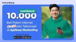 Beli Paket Data OMG Telkomsel, Nikmati Cashback Rp10.000 dari MotionPay