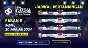 Jadwal Liga Futsal Profesional, Sabtu (20/1/2024): Live Streaming di RCTI Plus