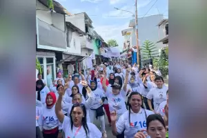 Senam dan Bazar di Jakut, Caleg Perindo Michael Sianipar Perjuangkan Lapangan Kerja