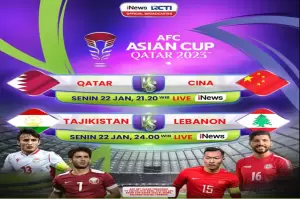 Live di iNews Laga Penentuan China, Tajikistan dan Lebanon Lolos 16 Besar Piala Asia 2023