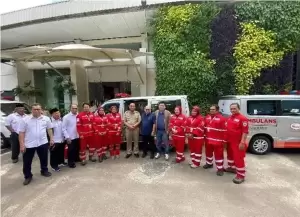 Komitmen dalam TJSL, PT Sasa Inti Sumbangkan Ambulans kepada Palang Merah Indonesia